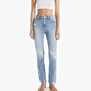 Mother Denim High Waisted Rider Skimp in The Confession